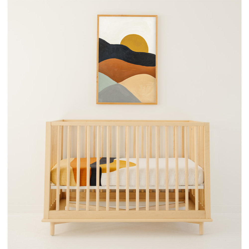 Clementine Kids muslin crib sheets in Sunset