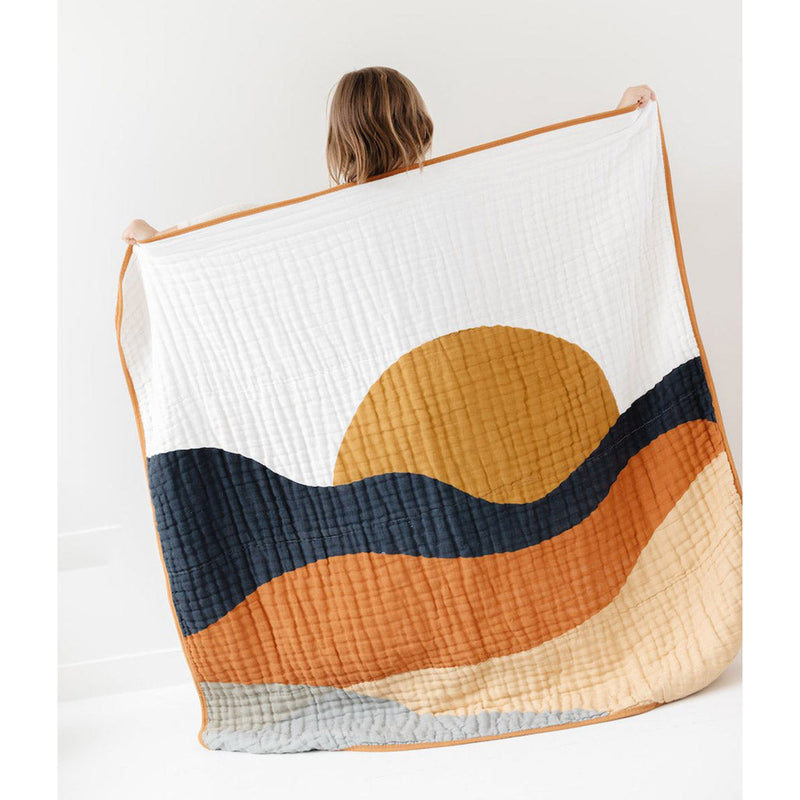 Clementine Kids muslin cloth blanket in Sunset