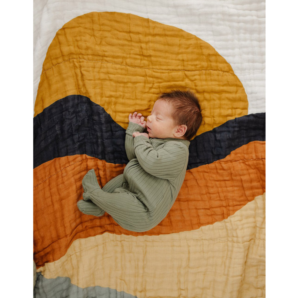 Clementine Kids muslin blankets in Sunset