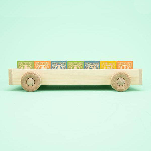 lifestyle_5, Uncle Goose Classic ABC's with Wagon Children's Wooden Block Set