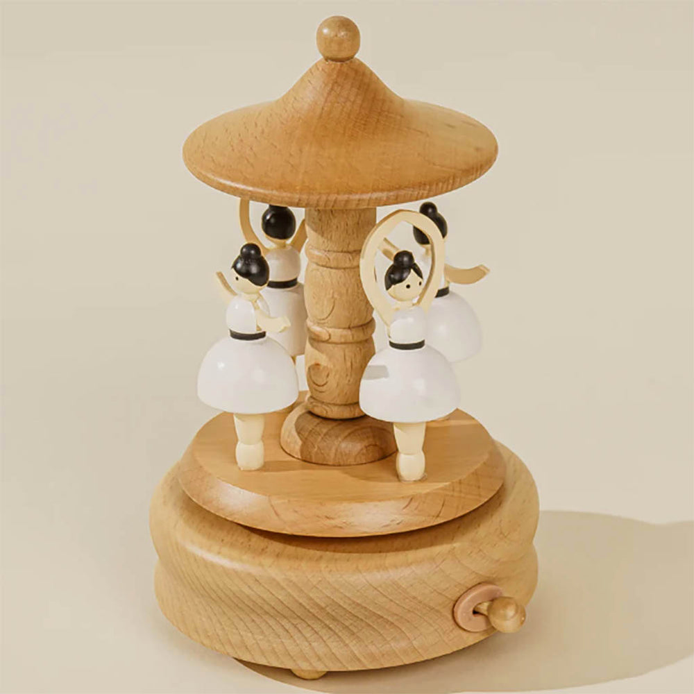 Coco village ballerina wooden music box for nusery