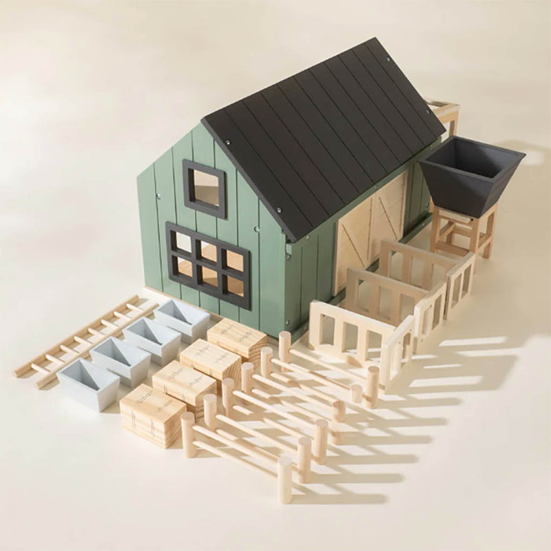 Coco Village toys, wooden farm with accessories for kids