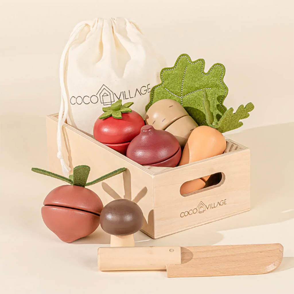 Coco Village vegetable play food set toys