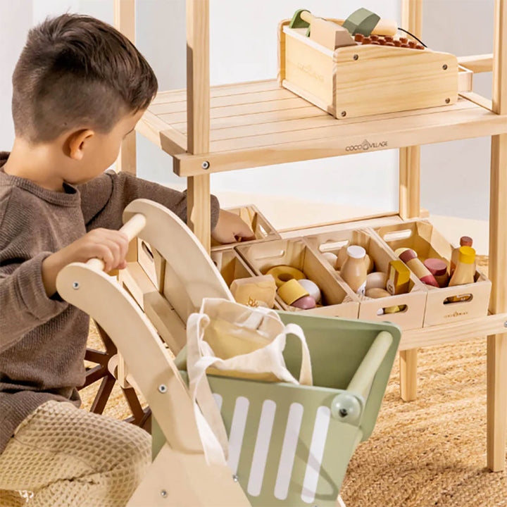 Coco Village wooden Condiments for kitchen play set