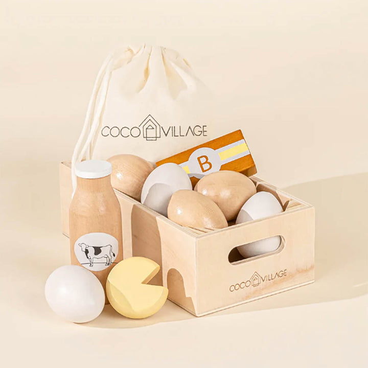 Coco Village Dairy groceries play kitchen sets
