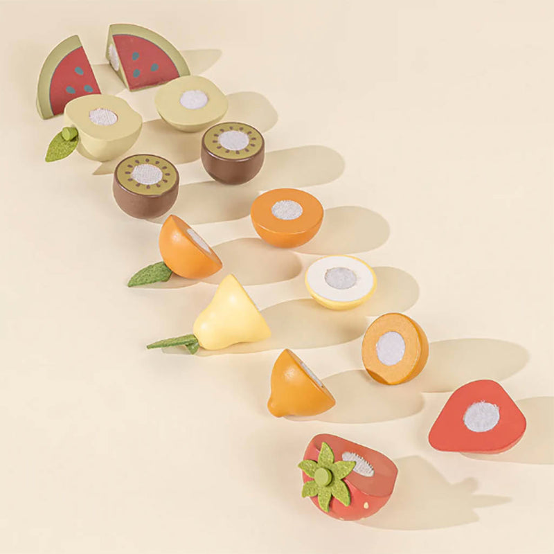 Coco Village kitchen, wooden grocery fruit set