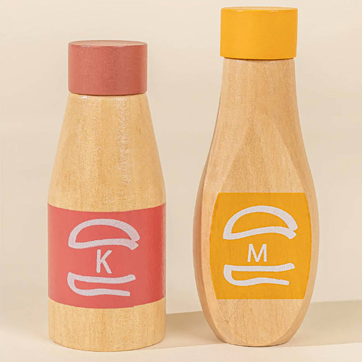 Coco Village Wooden Condiments play kitchen set