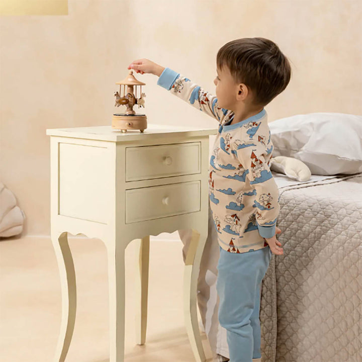 Coco Village wooden carousel musical box for kids