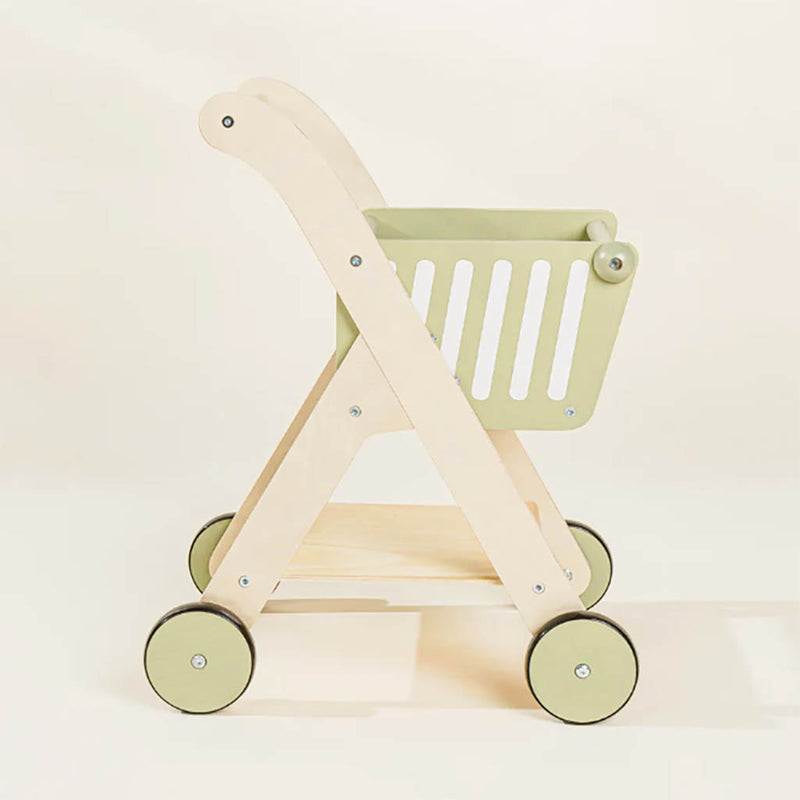 Coco Village kitchen toys wooden shopping cart