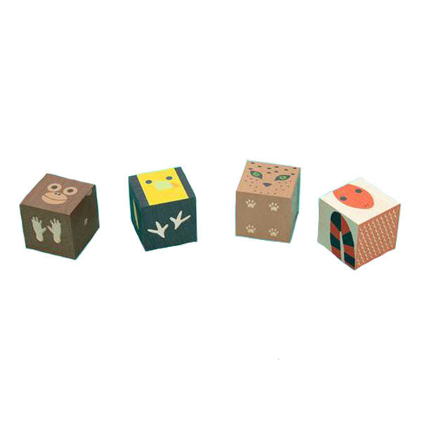 Uncle Goose Jungle Cubelings Children's Wooden Block Set