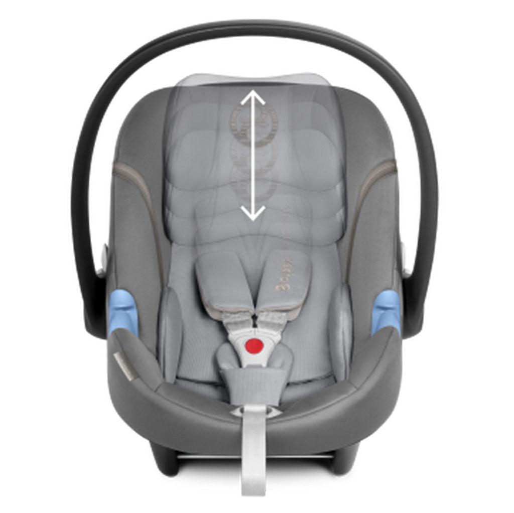 lifestyle_1, Cybex Denim Blue Aton M Infant Car Seat with SafeLock Base