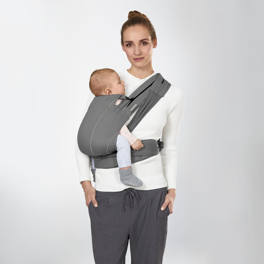lifestyle_4, Cybex Manhattan Grey Maria Tie Infant Baby Carrier 