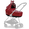 lifestyle_1, Cybex Petticoat Red Mios Lux Carry Cot Child Stroller Travel System white polkadots and bow