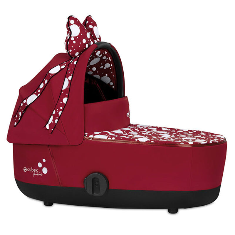 Cybex Petticoat Red Mios Lux Carry Cot Child Stroller Travel System white polkadots and bow