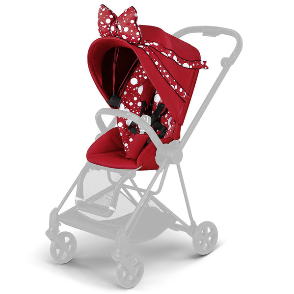 Cybex Petticoat Red Mios2 Seat Pack Stroller Travel System Accessory white polkadots and bow