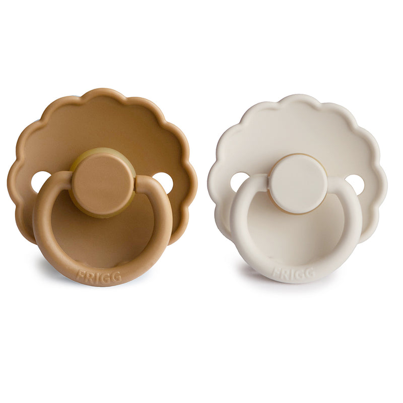 FRIGG Daisy pacifier newborn in  Cappuccino & Cream