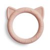 Mushie Blush Silicone Cat Teether Infant Baby Teething Accessory  pink