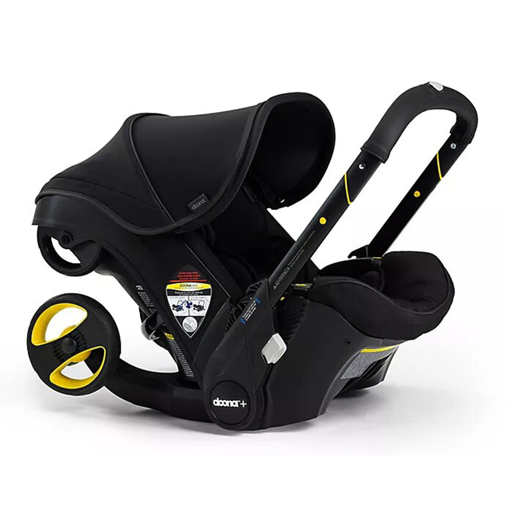 Doona Midnight Infant Car Seat and Stroller Travel System with Base black 