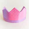 Sarah's Silk Blossom Silk Crown Children's Pretend Dress-Up Crown. Ombre pink and purple silk crown with elastic band.