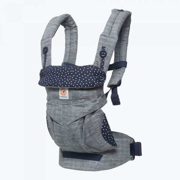 ergobaby 360 all position baby carrier with lumbar support ergonomic comfortable adjustable stardust grey navy 