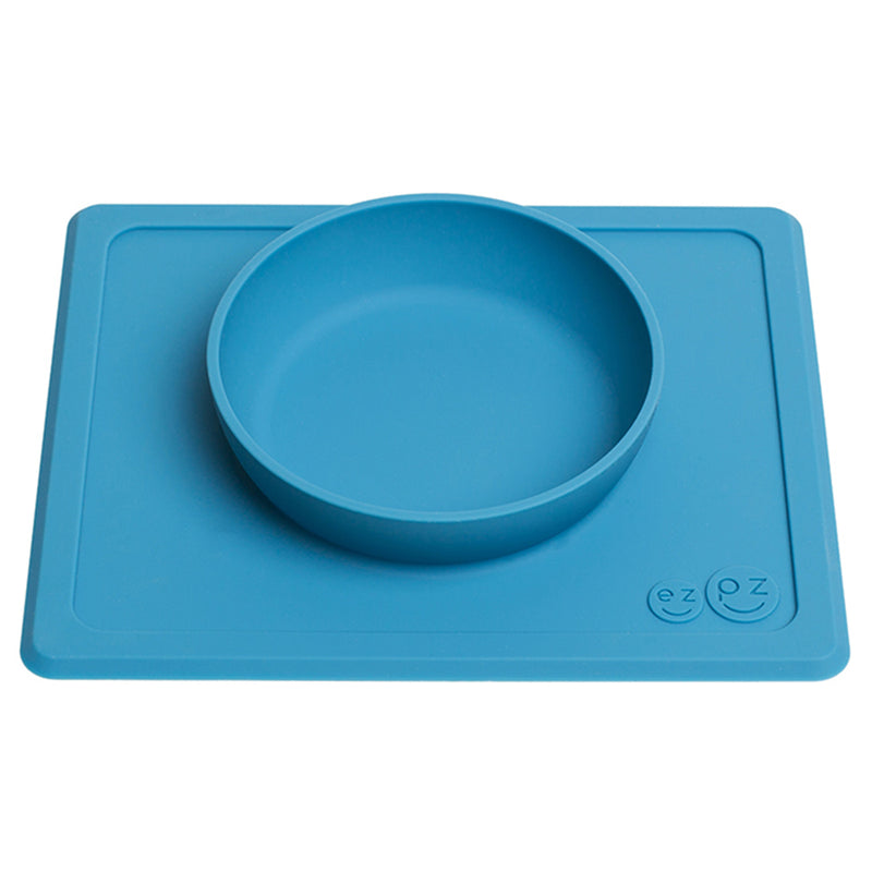 lifestyle_3, EZPZ Silicone Mini Bowl All-in-One Placemat and Bowl for Baby blue