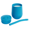 Blue mini cup and straw taken apart