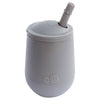 EZPZ Grey Mini Cup + Straw Training System Children's Drinkware light