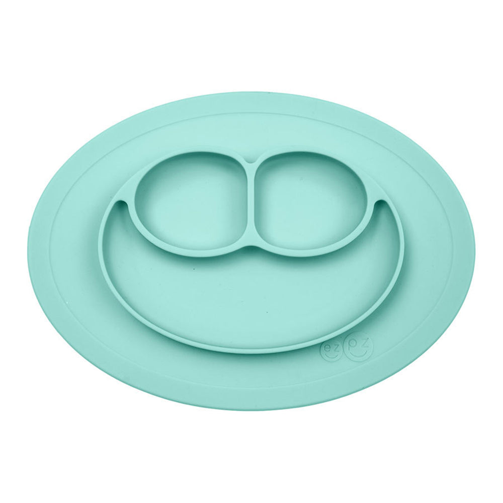 EZPZ 100% Silicone Mini Mat Placemat for Children aqua light blue 