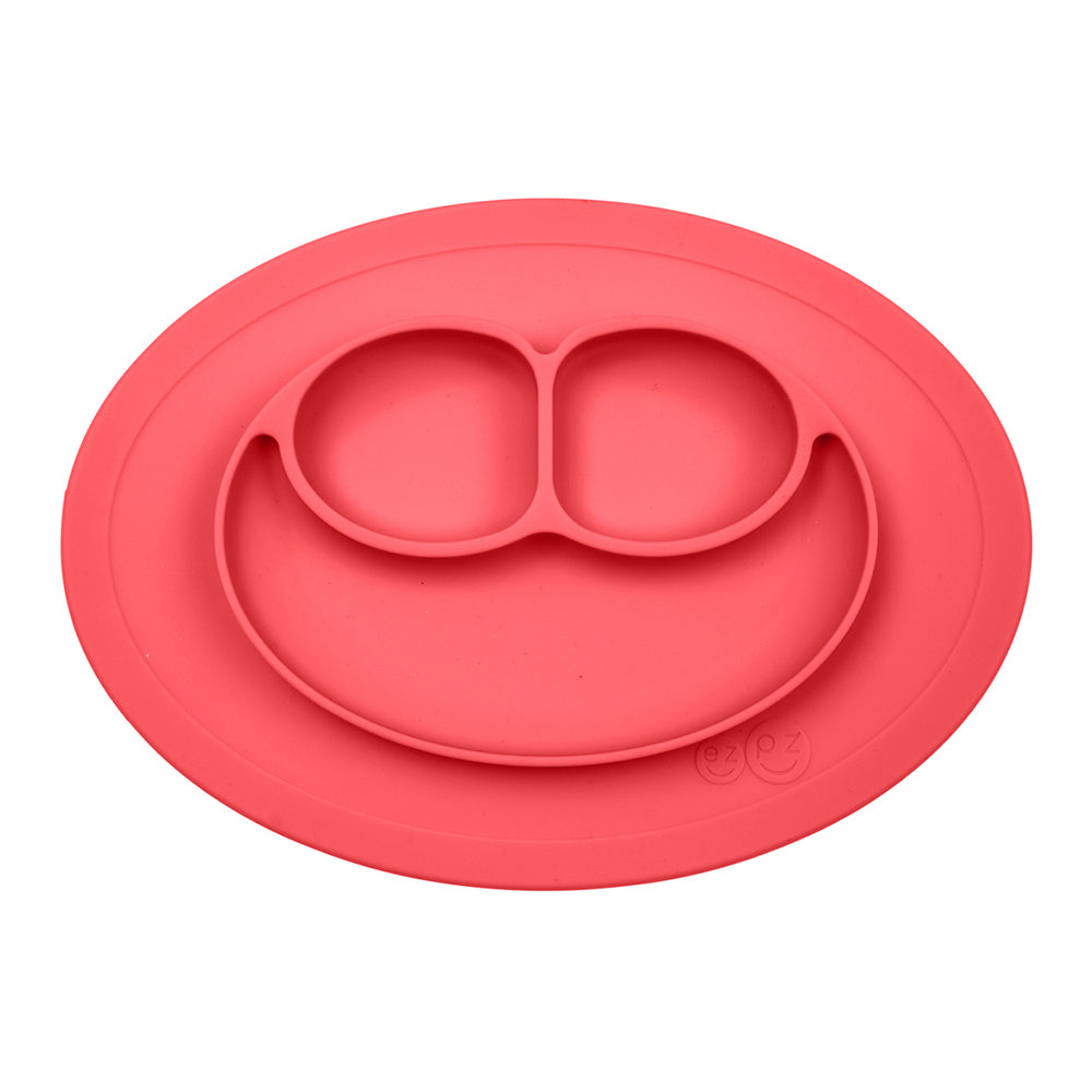 EZPZ 100% Silicone Mini Mat Placemat for Children coral pink 