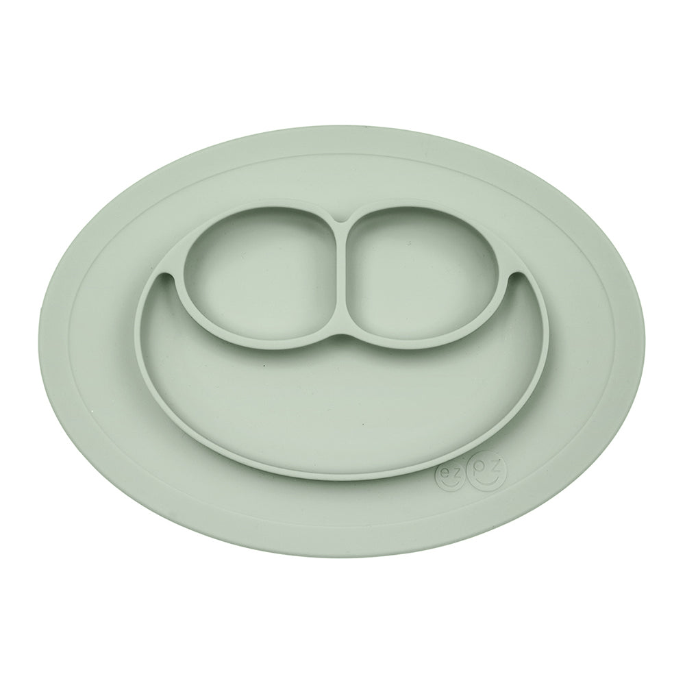 EZPZ 100% Silicone Mini Mat Placemat for Children sage light green 