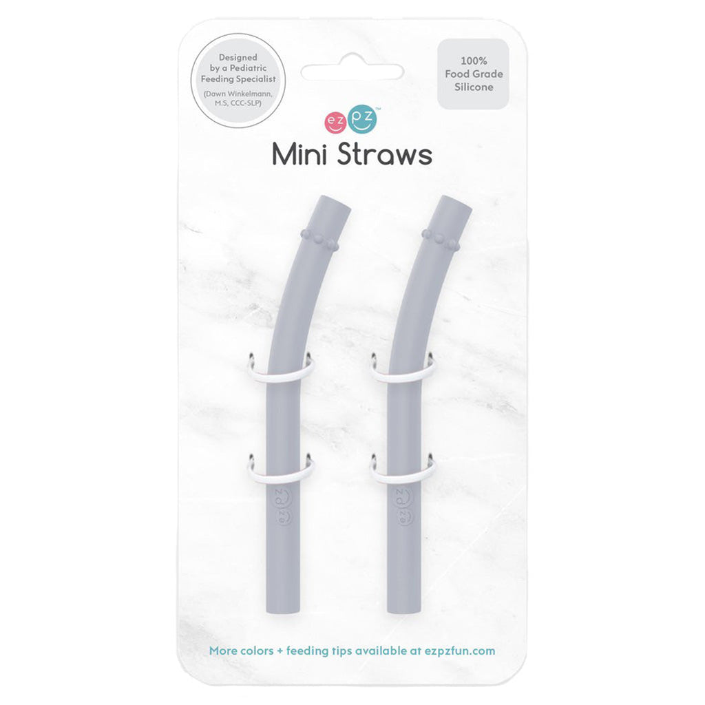 EZPZ Pewter Mini Straw Replacement, best silicone straw cup for baby