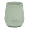 EZPZ Silicone Tiny Cup Infant Toddler Dining Ware sage green light neutral