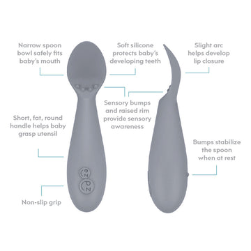 ezpz - Tiny Spoon (2-Pack) Pewter