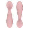 EZPZ Silicone Tiny Spoon Infant Baby Feeding Spoon Utensil Set 2-pack blush pink 