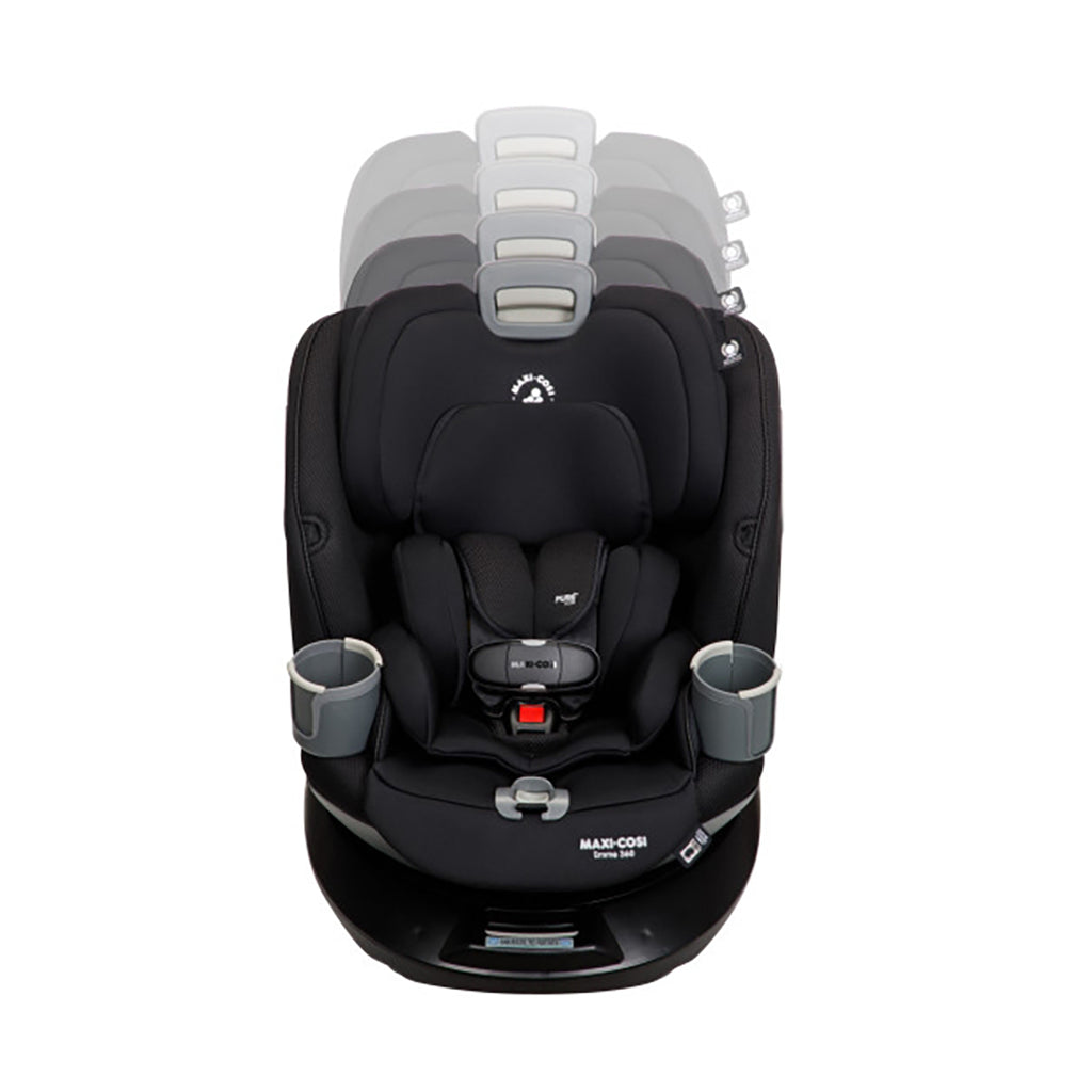 maxi-cosi rotating car seats emme midnight black with headrest