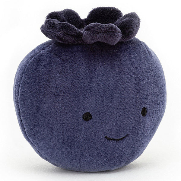 Jellycat Blueberry Fabulous Fruit Children's Stuffed Figure Toy dark purple blue