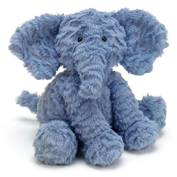 Jellycat Medium Elephant Fuddlewuddle Children's Stuffed Animal Toys blue purple hue