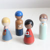 lifestyle_1, Goose Grease Essential Workers Kid's Handmade Wooden Peg Doll Toy clerk delivery person teacher healthcare