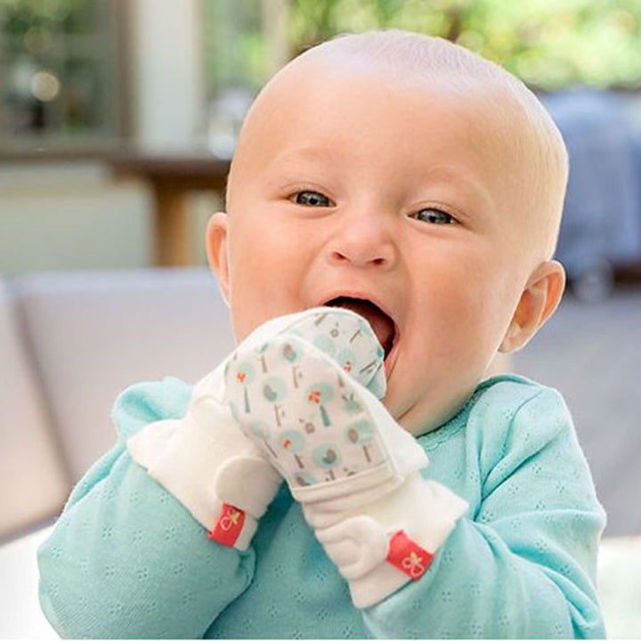 Goumikids baby girl clothing Grey Stripe GoumiMitts