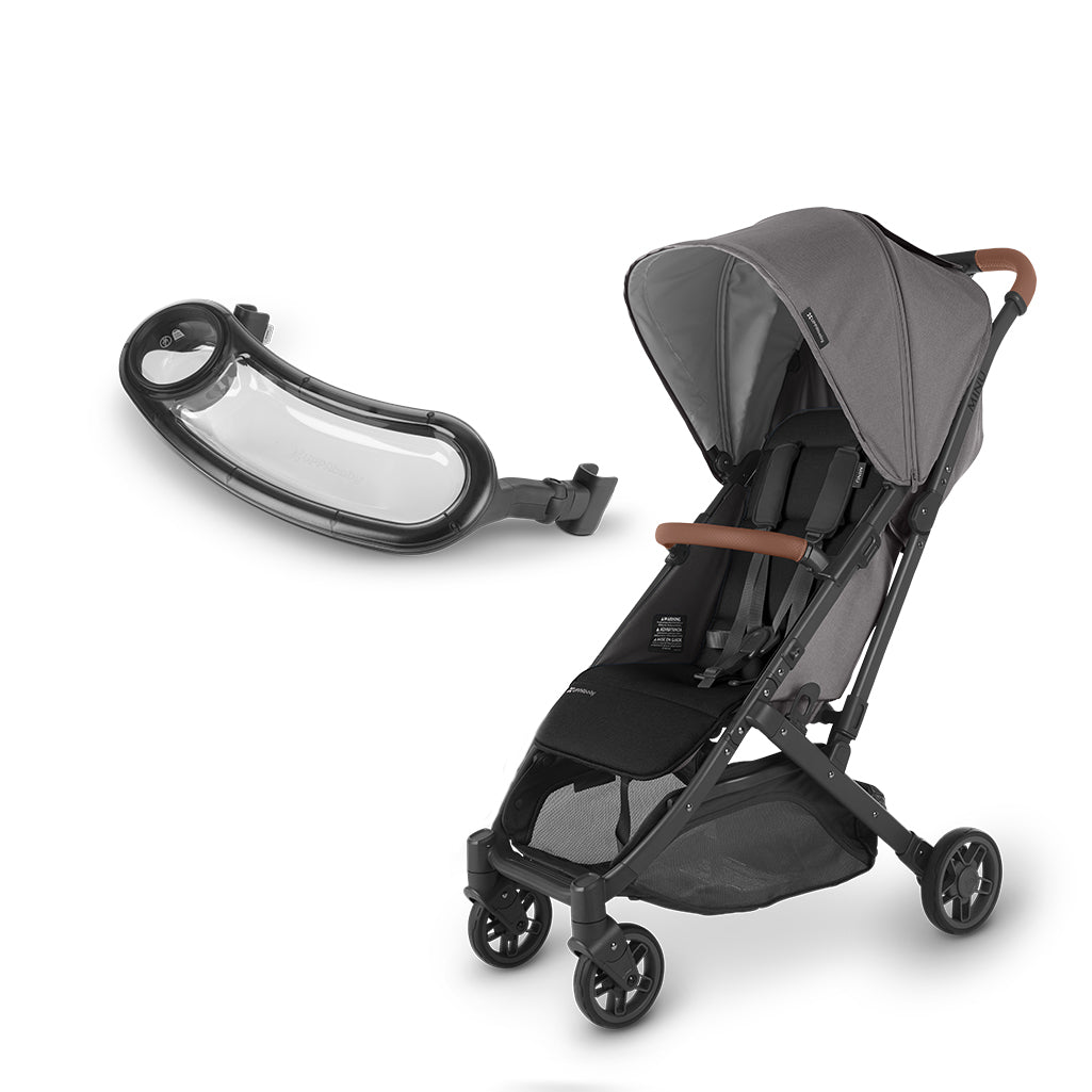 Greyson Grey UPPAbaby Minu V2 travel stroller with snack tray