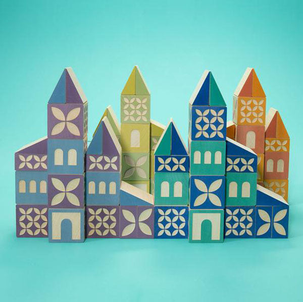 lifestyle_4, Uncle Goose Gosling Square Building Blocks Children's Wooden Toy Set