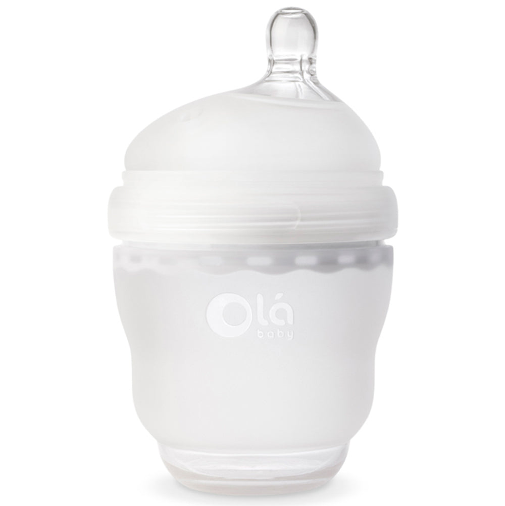 Olababy 100% Silicone GentleBottle Baby Bottle frost transparent clear 4 ounce