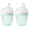 Olababy 100% Silicone GentleBottle Baby Bottle 2-Pack Bundle mint green 4 ounces 