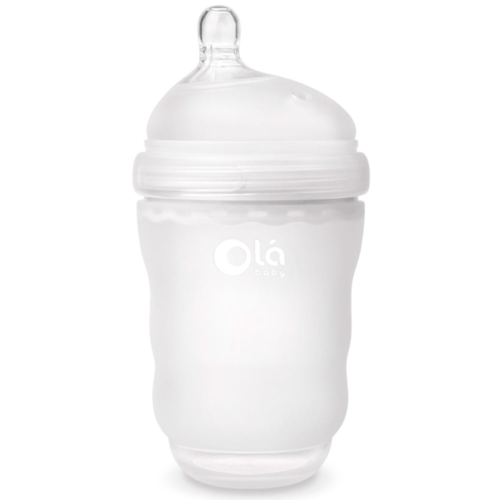 Olababy 100% Silicone GentleBottle Baby Bottle frost transparent clear 8 ounces