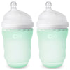 Olababy 100% Silicone GentleBottle Baby Bottle 2-Pack Bundle mint green 8 ounces 