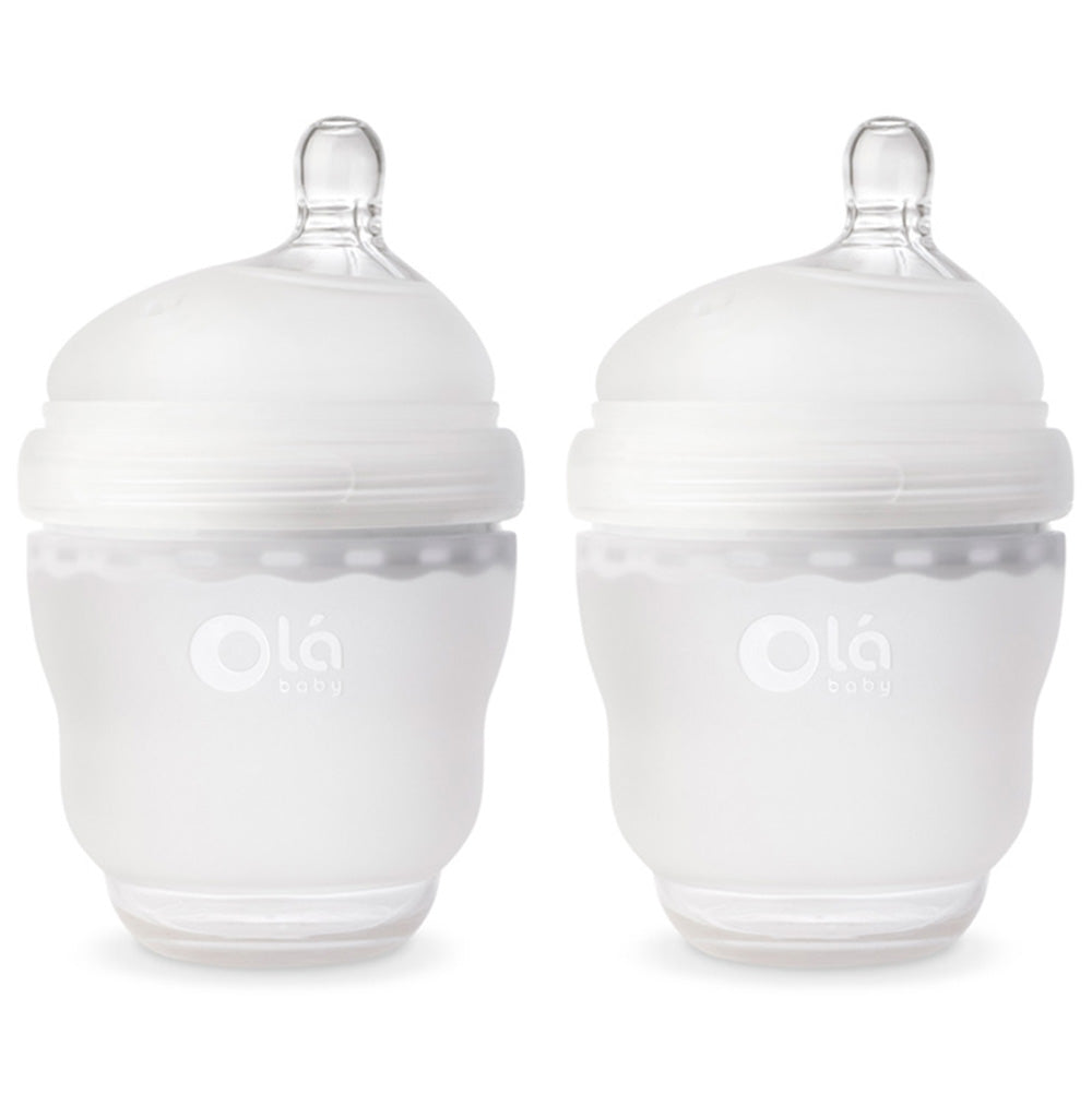 Olababy Silicone Baby bottles, 2 pack bottles infant