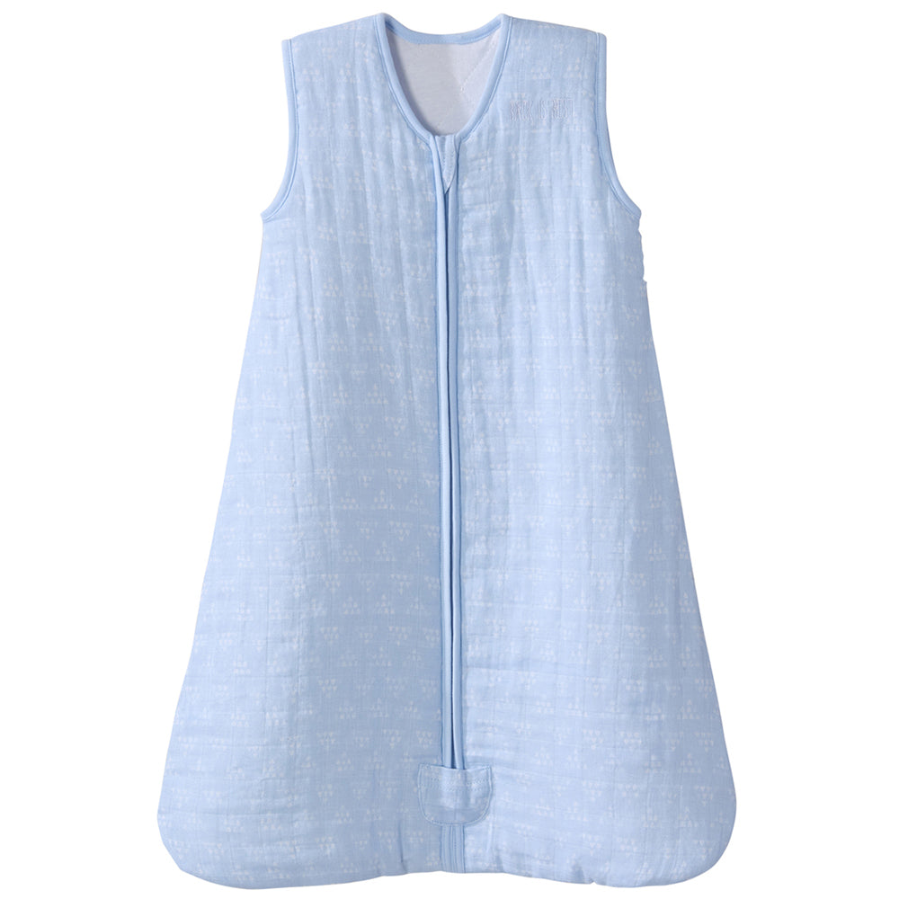 HALO® SleepSack® Wearable Blanket Platinum Quilted Muslin Series blue sketch pyramid