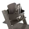 Stokke Adjustable Ergonomic Tripp Trapp Chair Baby Set with Harness dark hazy grey 