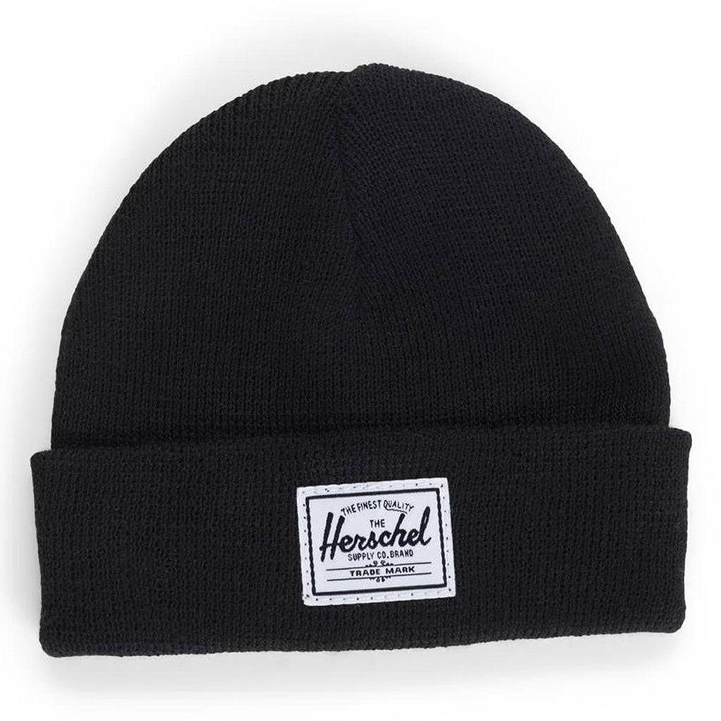 Herschel Cold Weather Flat Knit Infant Baby Beanie Hat black 