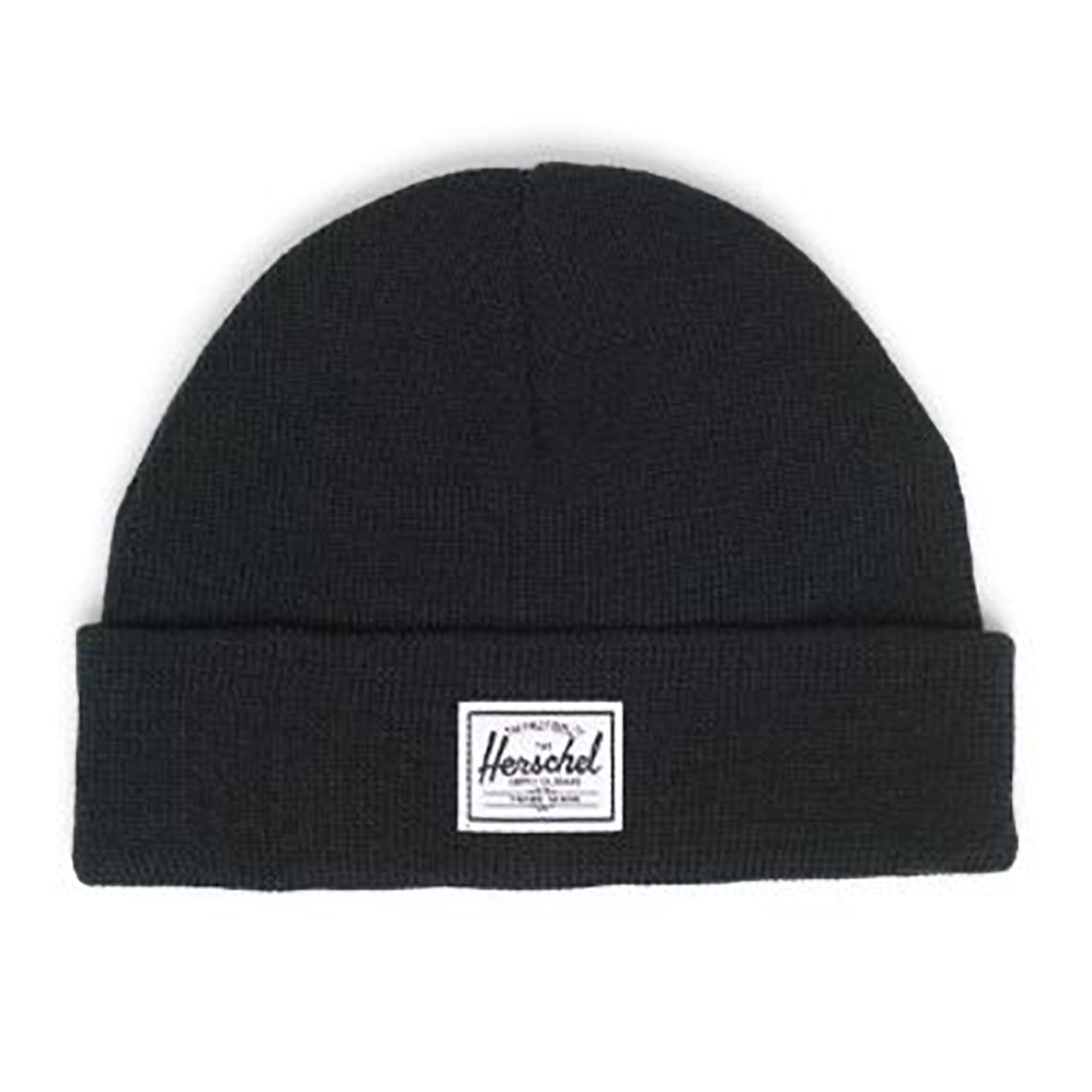 Herschel Cold Weather Flat Knit Toddler Beanie Hat black